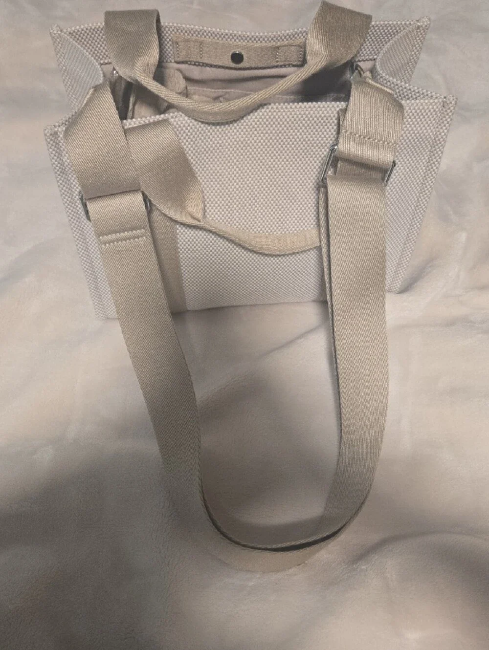 lululemon athletica Two-Tone Canvas Mini Tote — Beige & Cream